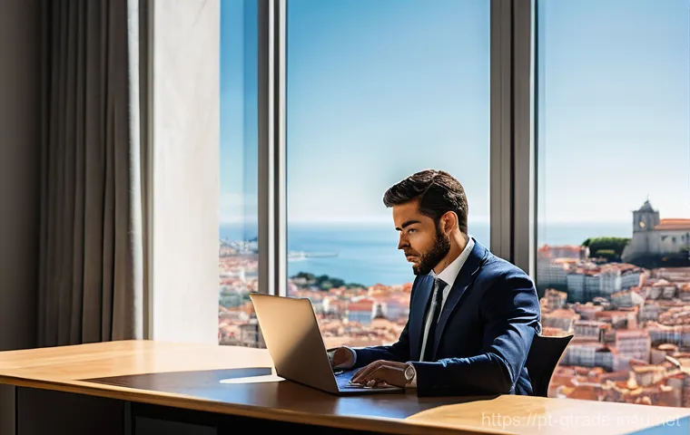 무역 전문가 연봉 협상 팁 - **Market Value Analyst in Lisbon:**
    A professional individual, smartly dressed in business attir...