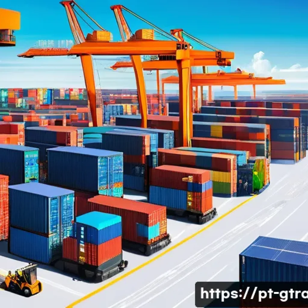 무역 전문가가 알아야 할 핵심 이론 - A detailed, vibrant illustration of a global trade hub featuring diverse professionals from Brazil, ...